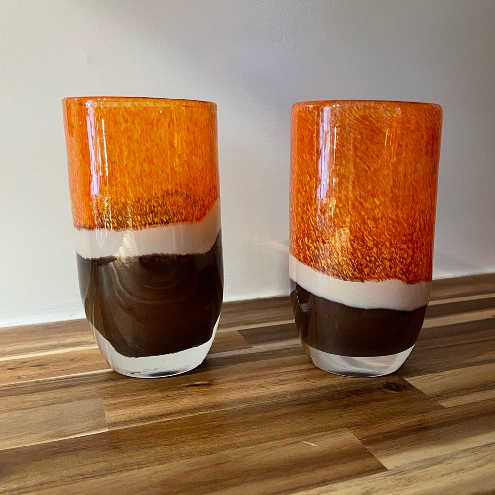 Hand-blown Glass Tumblers, Set of 2